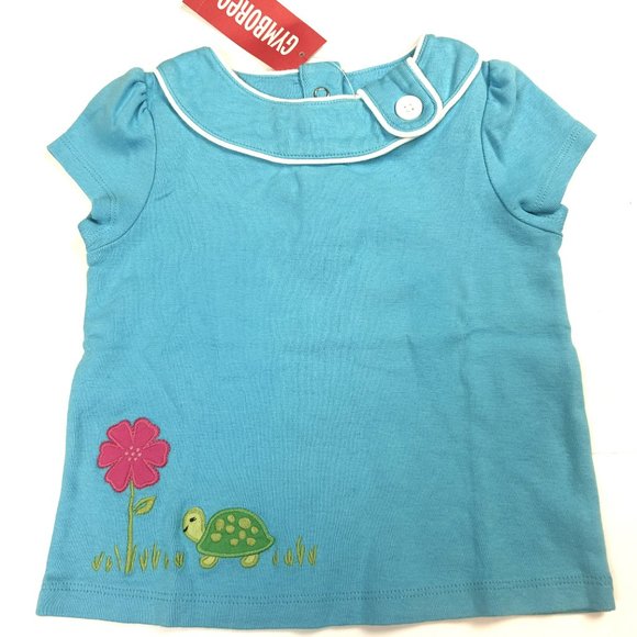 NWT Gymboree Baby Girl Flower Print Capri & Turtle Poppy Flower Tee Size 2T - Picture 4 of 5